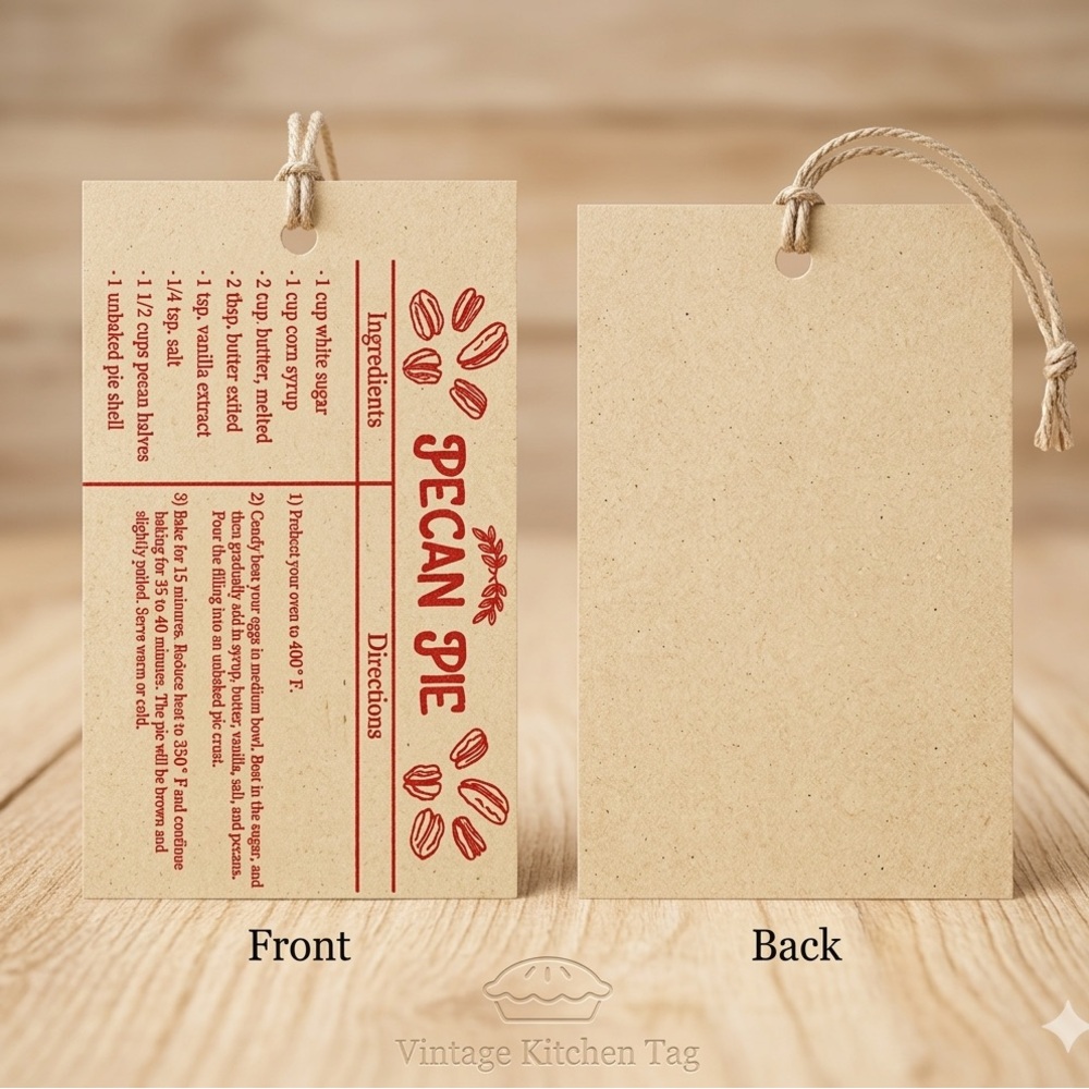 Vintage Kitchen Pecan Pie Recipe Tags
